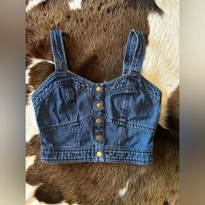 Lone Star Denim crop top size S